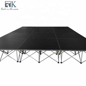 Scène de concert DJ en aluminium, scène événementielle 4x4 pieds, podium de batterie rapide, plateforme de scène portable - Product Image 1