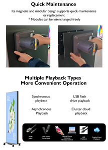 Plug-and-Display Compatible Indoor LED Electronic Signage Magnetic Flip Advertising <b>Poster</b> Screen Commercial Advertising 2.0mm - Product Image 4
