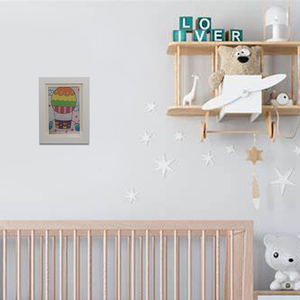Vitrine d'exposition pour œuvres d'art des enfants <span class=keywords><strong>en</strong></span> bois blanc, cadre interchangeable pour dessins et œuvres d'art A4 des enfants - Product Image 6