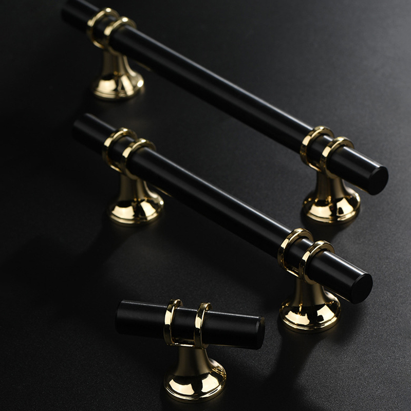 Black Gold Cabinet Drawer Knobs & Pull Handles for Kitchen & Bathroom - Modern Zinc Alloy & Steel Design, 1-Year Warranty Black Gold Cabinet Drawer Knobs & Pull Handles for Kitchen & Bathroom - Modern Zinc Alloy & Steel Design, 1-Year Warranty