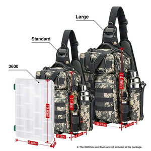 OEM <b>Tactical</b> Outdoor Fishing Backpack Zipper Polyester Waterproof Chest Pack <b>Vest</b> Bag for Hunting Climbing Cross Body Use - Product Image 2