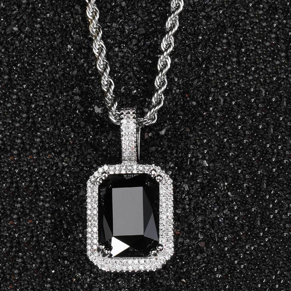 Silver Black Gemstone-Pt163
