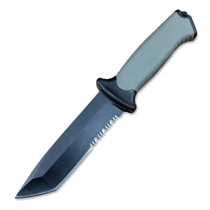 Cuchillo de caza y camping BG-9 para exteriores, DIY OEM, con hoja de acero 8Cr13Mov, mango de goma, cuchilla fija de rescate y funda. - Product Image 1