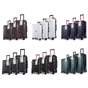 מזוודת oem מותאם אישית יצרן מזוודות שחור טרולי על גלגלים עקת mens נסיעה מטען יוקרה מעצב עם 2 ידית - Product Image 3