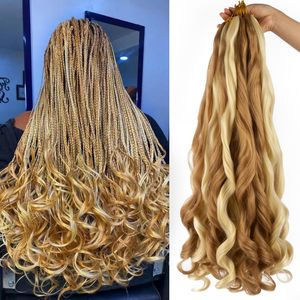 75 gram 22-inch Yaki lụa lượn sóng hộp Bím Tóc tổng hợp pháp xoắn ốc sâu Curl Tóc mở rộng chất lượng cao tổng hợp bện tóc - Product Image 1