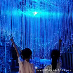 Fiber Optic Lights 2.5mm 250m Roll Color Changing Seven Color Luminous Plastic Fiber Optic Strips Party Lighting - Product Image 5