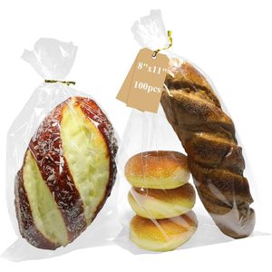 Cellophane Treat <b>Bags</b> 8x11 Inches Transparent OPP Food Grade Packaging for <b>Bread</b> Cookies Gift Wrapping 100 Pcs - Product Image 1
