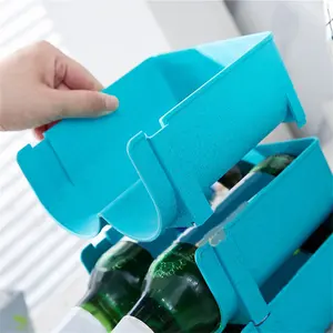 <b>Stackable</b> Plastic Anti-Skid Beverage Rack for Home Kitchen Beer Cola <b>Storage</b> <b>Box</b> Organizer for Refrigerator Can & Food Items - Product Image 4