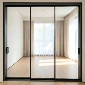 Porte coulissante de patio à cadre ultra-fin Deioux Factory Direct avec verre résistant aux impacts d'ouragan pour chambre à coucher, service OEM ODM - Product Image 1