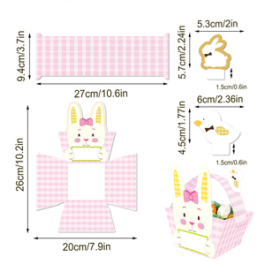 Caja de regalo de Pascua al por mayor <span class=keywords><strong>cesta</strong></span> de postre de fruta de <span class=keywords><strong>chocolate</strong></span> y caramelo para embalaje de regalo - Product Image 5