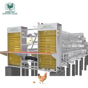 מותאם אישית מסגרת 4 Tiers באופן מלא ידני ביצת תרנגולות מטילות בית עופות חוות סוללה שכבה אוטומטי עוף כלוב בפיליפינים