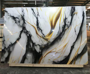 <span class=keywords><strong>Baijax</strong></span> 5MM 8MM装飾的背景ペット大理石連続テクスチャ共同押出竹木炭ベニヤPVC壁パネル - Product Image 3