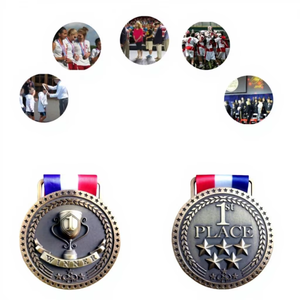 Medallas de Premio para 1er, 2do o 3er Lugar, Acabado Antiguo, Diseño Moderno, Aleación de Zinc, Medallas Personalizadas 2D/3D - Product Image 4