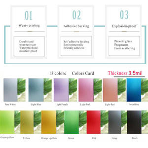 Rollo de vinilo autoadhesivo para la decoración del hogar, película para ventana, estática esmerilada, PET, para privacidad, decoración del hogar - Product Image 1