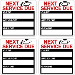Etichetta Adesiva Personalizzata per Cambio Olio, Stampa Impermeabile, <span class=keywords><strong>Adesivo</strong></span> Promemoria per Servizio <span class=keywords><strong>Auto</strong></span> - Product Image 3