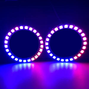 Feux de <span class=keywords><strong>halo</strong></span> LED multicolores RVB à flux changeant pour voitures, universels, 710 mm-160 mm, blanc 12V - Product Image 6