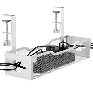Support de gestion des câbles sous le bureau, 1 niveau, à fixation murale sans perçage, pour le rangement des appareils électroniques de bureau - Product Image 2
