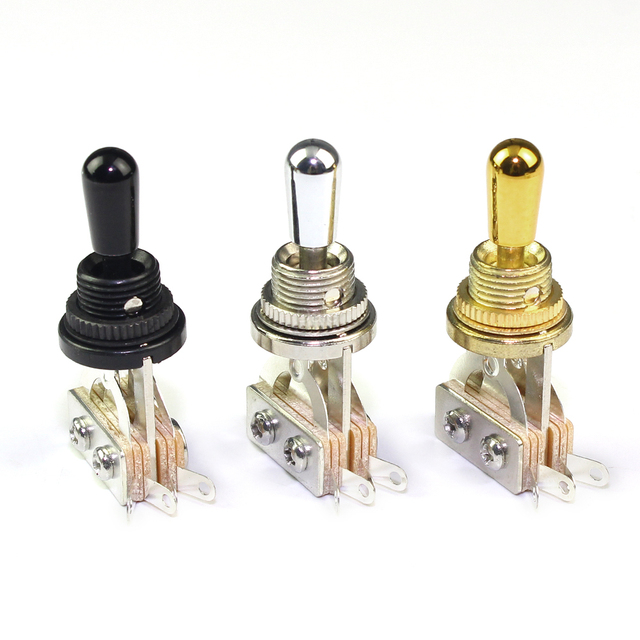 3 Position Short Straight Guitar Switch Pickup Selector 3 Way GuitarToggle Switch for Electric Guitar Effect Pedal