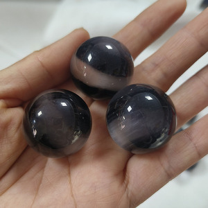 Cuentas Sueltas de Piedra de Cristal Sintético Ojo de Gato, Forma de Bola Sin Agujero, 25 mm - Product Image 5