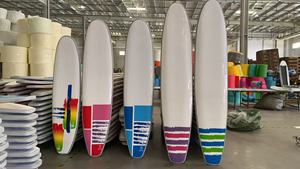 Planche de <span class=keywords><strong>surf</strong></span> souple avec logo personnalisable - 7/<span class=keywords><strong>8</strong></span>/9 pieds, sans cire, <span class=keywords><strong>mousse</strong></span> EVA EPS, unisexe, comprend des ailerons pour les sports nautiques en mer - Product Image 6