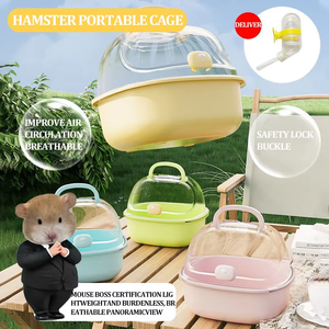 <span class=keywords><strong>Cage</strong></span> en plastique durable <span class=keywords><strong>pour</strong></span> <span class=keywords><strong>hamster</strong></span> avec fermeture à bouton, super grande <span class=keywords><strong>cage</strong></span> en acrylique transparente <span class=keywords><strong>pour</strong></span> petits animaux de compagnie. - Product Image 2