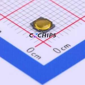 1TS017C-2400-0400-CT Tactile Switch SMD,3.7x3.7mm Switch Single Pole Single Throw Round Button 2.4N Vertical Mount - Product Image 1