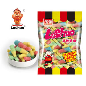 Caramelos al por mayor a bajo <span class=keywords><strong>precio</strong></span>, 1 kg, de colores, 50% jugo, sabor ácido, con forma de botella, gomitas blandas - Product Image 1