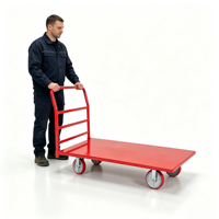 Carretilla Plegable Industrial Longyida de Cuatro Ruedas con Plataforma de Acero Reforzado OEM
