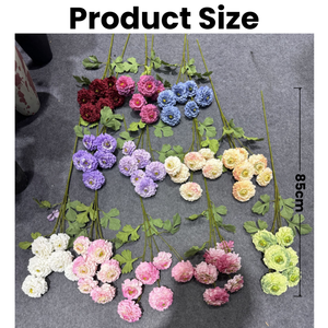Flores de Peonía Artificiales de Tela de Seda de Alta Calidad, 6 Cabezas, para Decoración de Bodas y Centros de Mesa - Product Image 2