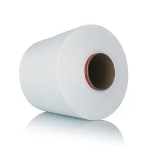 Vente chaude TC CVC50/50 30s/1 fil filé fil de coton Polyester blanc brut pour bonneterie Machine et tissage T-shirt chaussettes fil