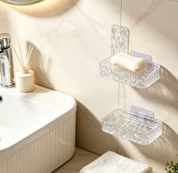 Support mural haut de gamme pour savon et engrais, boîte à savon de salle de bain, porte-savon sans perforation, étagère de rangement