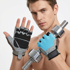 Fitness entraînement demi-doigt unisexe haltérophilie entraînement en cuir gants Sport entraînement paume Protection gants de gymnastique pour hommes - Product Image 1