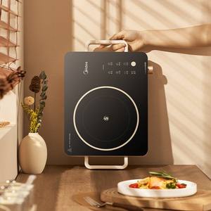 Placa de cocción eléctrica de cerámica Midea de un solo quemador con control táctil de 2200W para uso doméstico y comercial - Product Image 3