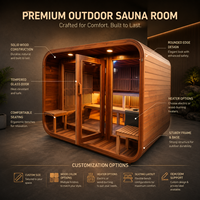 Kabin Sauna Kustom OEM Bahan Kayu Solid Premium Retensi Panas yang Sangat Baik untuk Ruang Kesehatan Dalam Ruangan Rumah Tangga dan Komersial