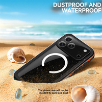 Les meilleures ventes en ligne de coques de téléphone magnétiques pour téléphone portable TPE PC TPU Anti-Shock Waterproof Case pour iPhone 17 Pro Max 6.9 "Orange