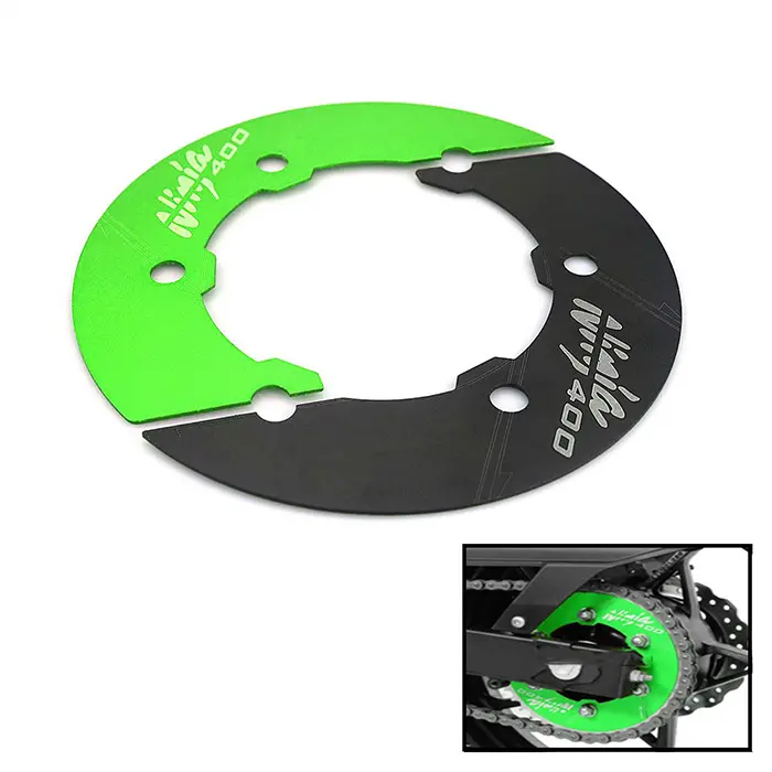 RTS Motorcycle CNC Transmission Belt Pulley Rear Wheel Sprocket Chain Cover Guard For KAWASAKI NINJA 400 2017 - 2019 Accessories