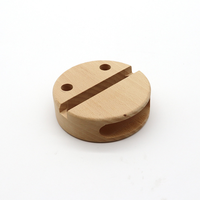 Support de haut-parleur de téléphone portable en bois rectangle rond naturel