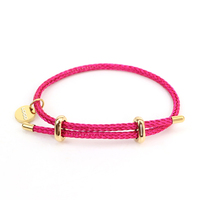 Bracelet DIY de style simple, fermoir coulissant réglable de luxe, bracelet en corde coloré, bracelet en acier inoxydable imperméable