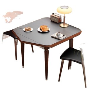 Vintage Style Solid Wood Convertible Dining <b>Table</b> And Chair Set 6 Piece Midcentury Modern <b>Pine</b> Dining Room Set - Product Image 5