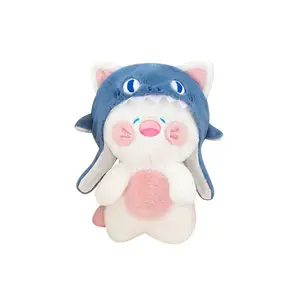 Peluche di gatto Doodle Meow farcito Kawaii Soft Blue Doll fan degli animali ragazzi ragazze