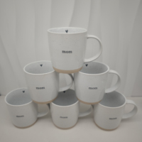 Tazas de Porcelana con Puntos Listas para Enviar, 11 oz, Personalizables con Logotipo Serigrafiado, Tazas de Cerámica Moteadas para el Día de la Madre y Festividades