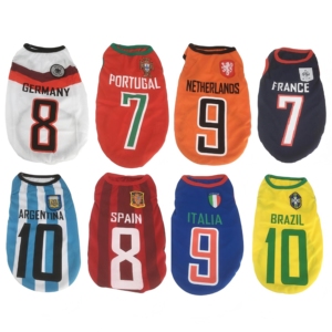 Camiseta Deportiva para Perros con Diseño de Fútbol, Ropa Transpirable y Suave para Mascotas, Camisetas para Gatos, Ropa para el Verano - Product Image 1
