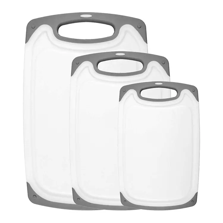 บอร์ดตัดพลาสติก BPA ฟรีหลายขนาดสำหรับห้องครัว