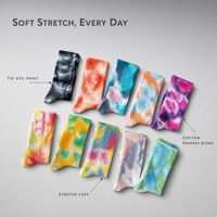 Chaussettes imprimées tie-dye, chaussettes en coton extensible et spandex, chaussettes douces et confortables, chaussettes à motifs colorés, vente en gros