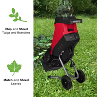 Broyeur de branches électrique Vertak 2500W pour usage agricole, coupe-branches robuste à alimentation stable, broyeur de brindilles à brancher pour les plus grosses brindilles, usage agricole