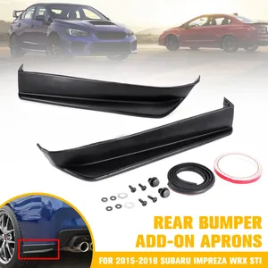Anti-Scratch 2xCar Rear Bumper Lip Wrap Diffuser <b>Splitter</b> Canard Add-on Side Aprons Spats Cap Spoiler for Subaru Impreza WRX STI - Product Image 1