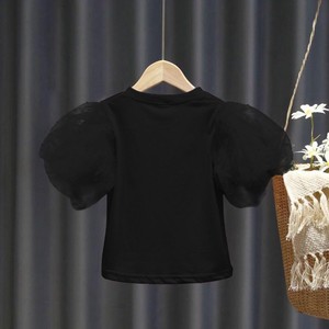 T-shirts à manches courtes pour filles, nouvelle collection 2021, t-shirts à manches bouffantes, sous-vêtements pour bébés, chemises d'été pour enfants - Product Image 2