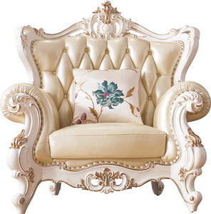 Style <span class=keywords><strong>anglais</strong></span> en cuir antique canapé chesterfield canapé ensembles de meubles de salon de luxe en bois - Product Image 4