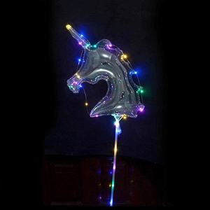 Transparent Glow in the Dark Luftballon Bobo Balloons clear Pvc Led Ballon Wide Mouth with Stick and Handle Globos Balloons - Product Image 2