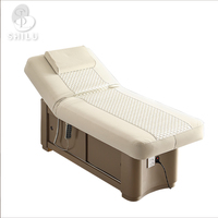 Table de soin électrique SHILU avec massage intégré, réglable, pour salon de beauté, spa et soins de la peau